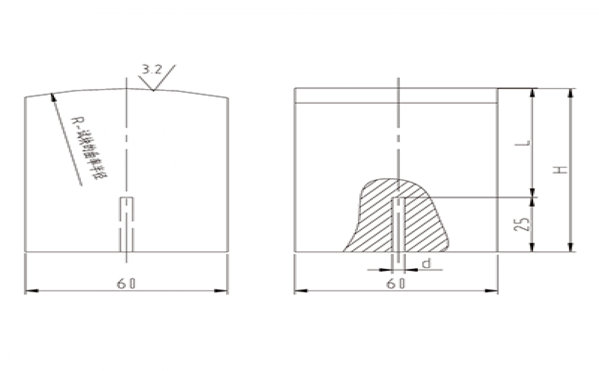 曲面对比试块-钢锻件超声波检验方法 GB/T 6402-1991标准试块